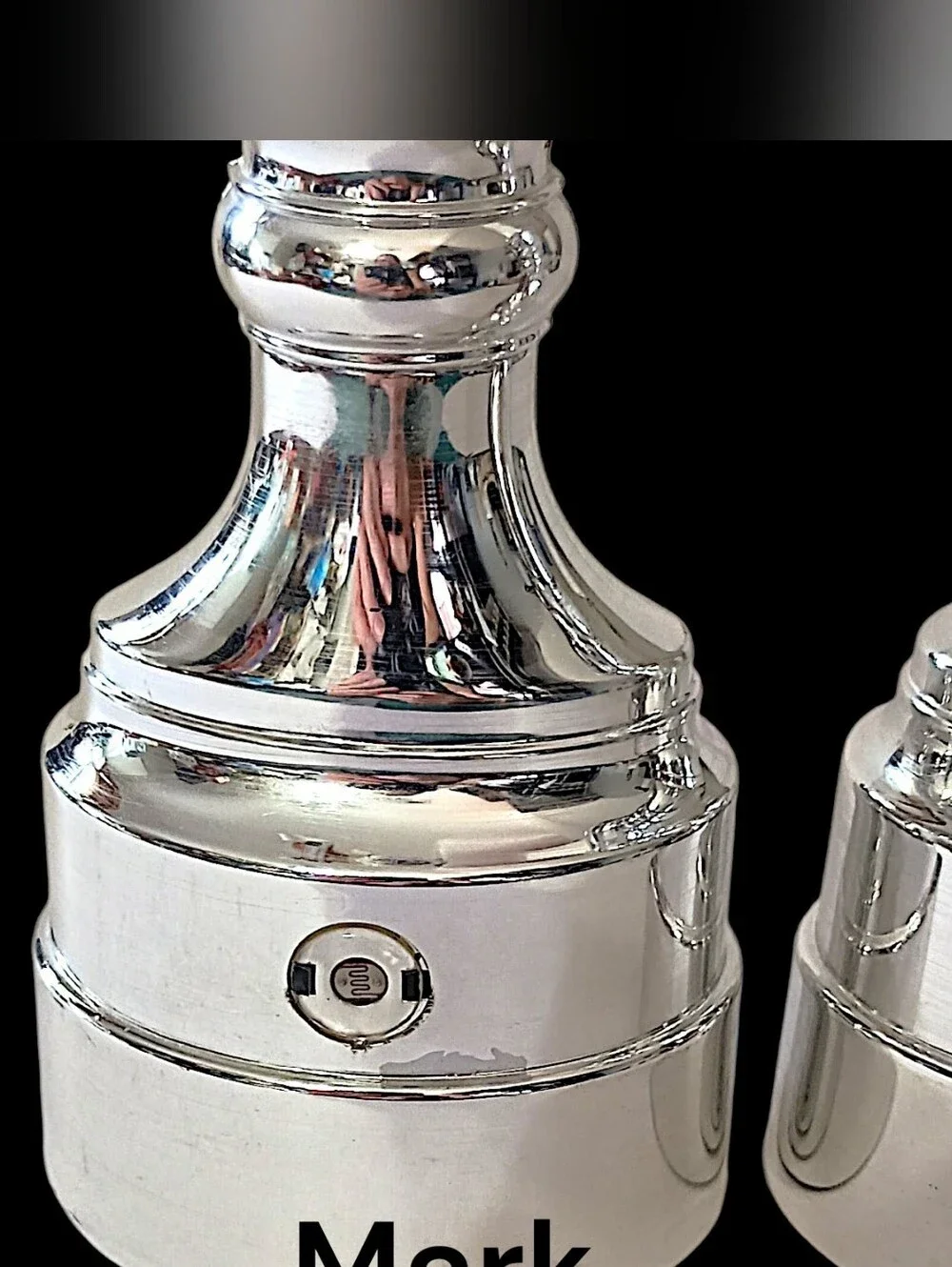 2 Vintage Bethlehem Lights Candles Battery Operated Taper Timer Silver Tone